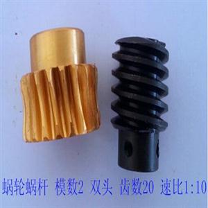 蜗轮蜗杆 2模数齿数20 双头 速比1:10